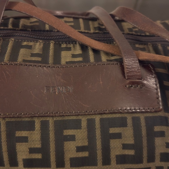 Fendi Black and Brown Monogram Duffel Bag - Picture 7 of 8